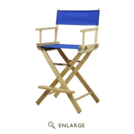 Casual Home Casual Home 220-00-021-13 24 in. Directors Chair Natural Frame with Royal Blue Canvas 220-00/021-13